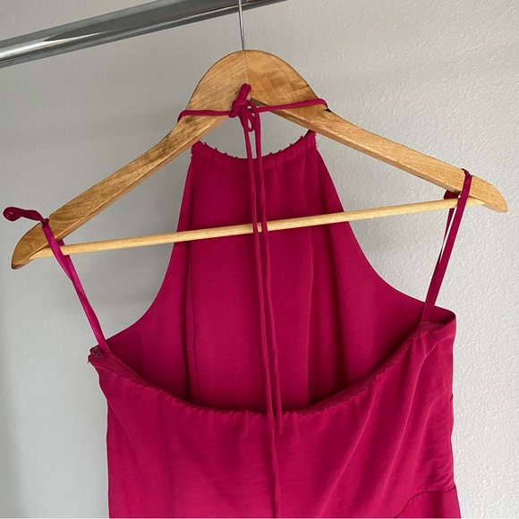 Banana Republic Magenta Halter Dress Size 6 - Picture 6 of 6